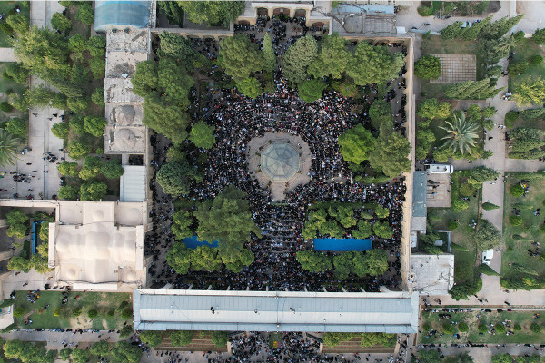 Holding the Mahfel Celebration at the Tomb of Hafez in Shiraz