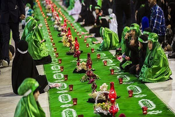 برپایی سفره حضرت رقیه(س) در آستان علی بن باقر(ع)