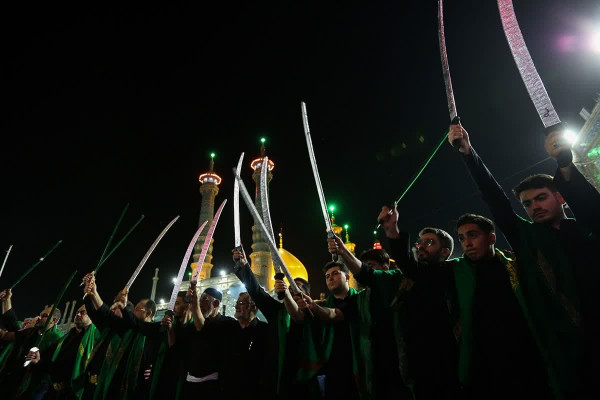 آیین «مشق شمشیر» نجفی‌های مقیم قم